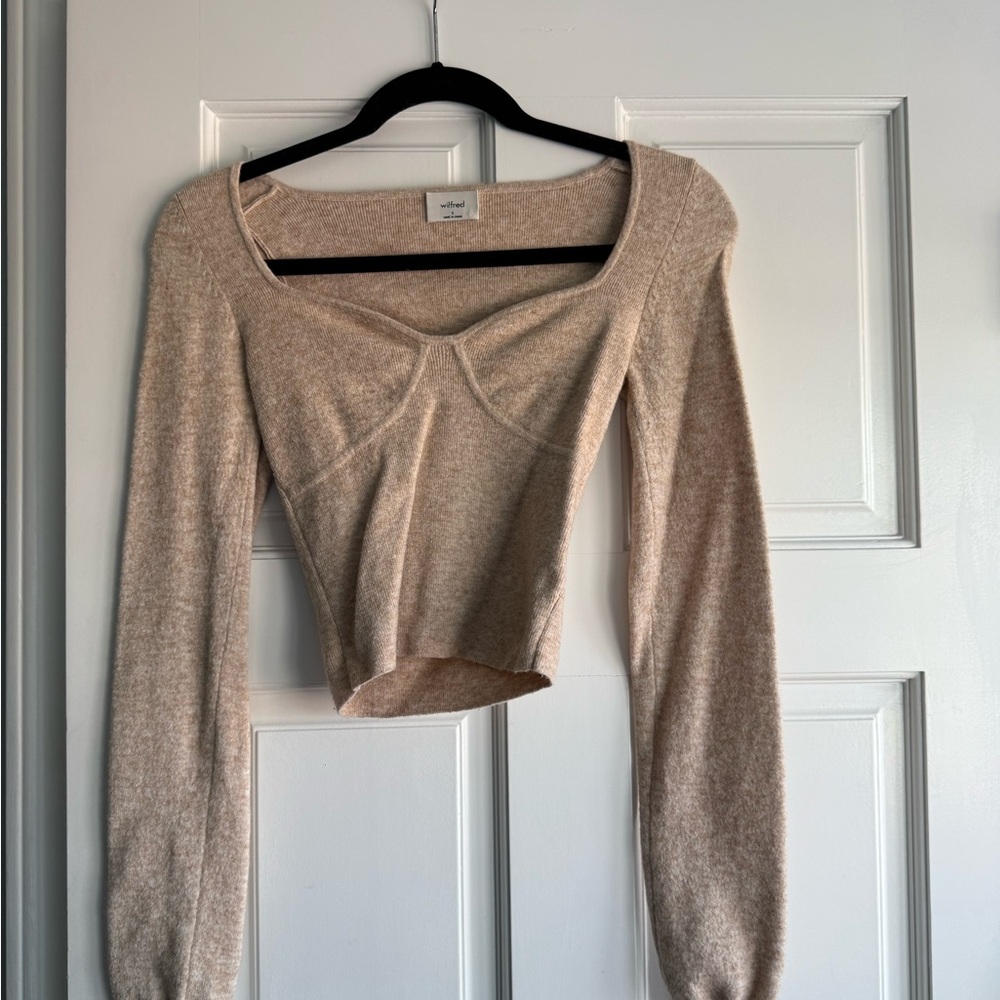 aritzia wilfred greer sweater in oatmeal - GREAF condition